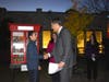 U.S. Rep. Brad Schneider congratulated Nathan Metzl at the ribbon cutting for the Legacy Pantry.