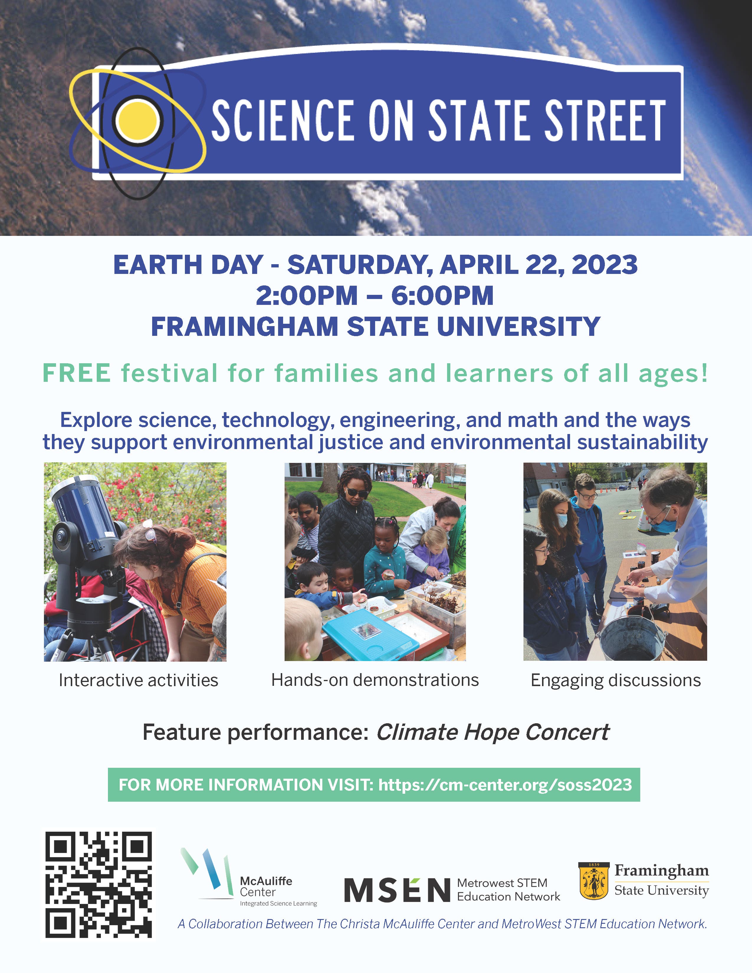 Apr 22 | Framingham State University's Science on State Street | Framingham,  MA Patch