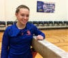 Newton South senior gymnast Ella Poley broke the school all-round record at Saturday's North Sectional Championshps.