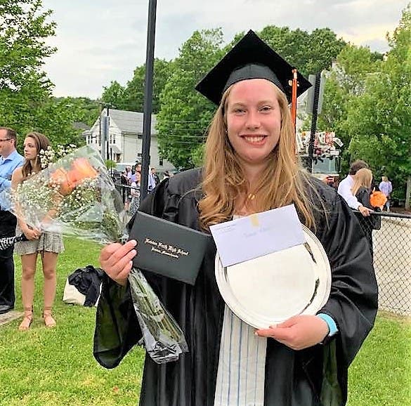 Newton North alumna Emma Klein received the school's prestigious Charles Dana Meserve Fund Award.