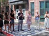 A ribbon-cutting ceremony was held Tuesday to unveil CCSR's giant multiplication table on the Columbus School playground.