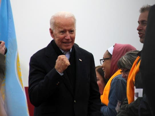 Former Vice President Joe Biden finished well ahead of Sen. Bernie Sanders in second, Sen. Elizabeth Warren third, among Plymouth Democrats.