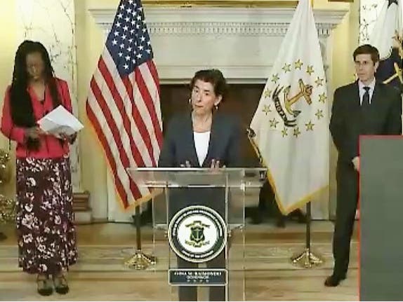 Gov. Gina Raimondo held her daily news briefing Thursday and announced 277 new coronavirus cases, bringing the total to 1,727.