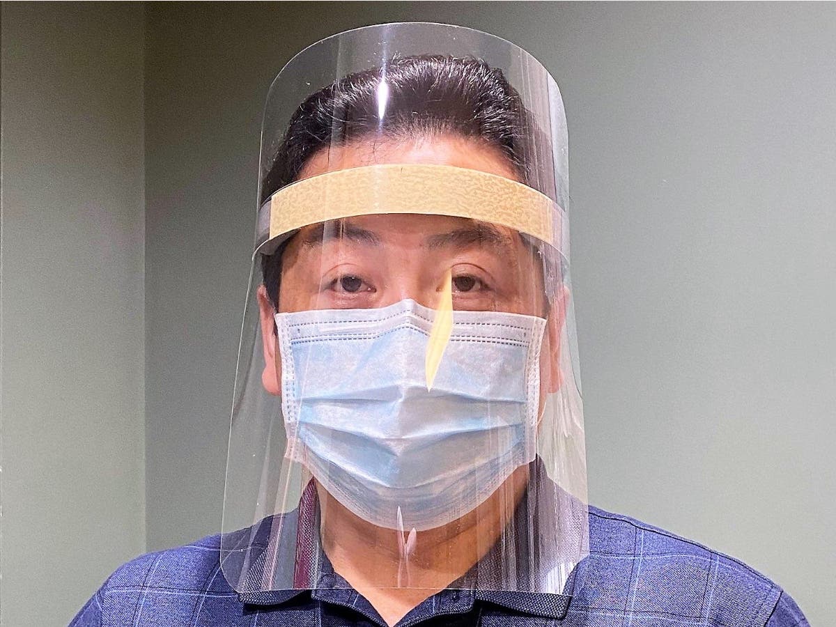 Quincy's Jeffrey Diep is one of three Massachusetts engineers - called "The Shield Team" - who designed and delivered 600 plastic face shields to the Weymouth hospital on Monday.