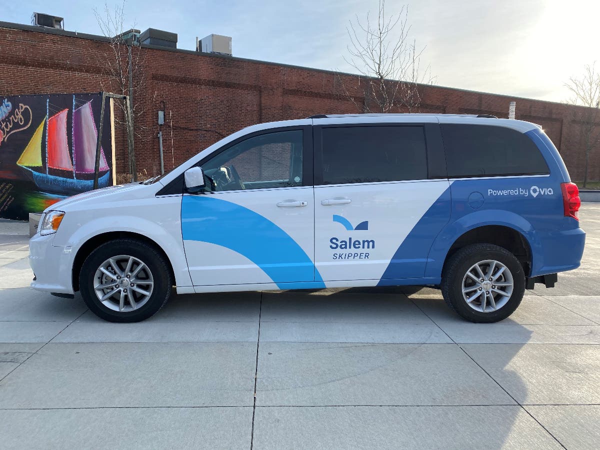 The Salem Skipper can be "hailed" via a phone app or through calling the ride service and arranging for pickup.