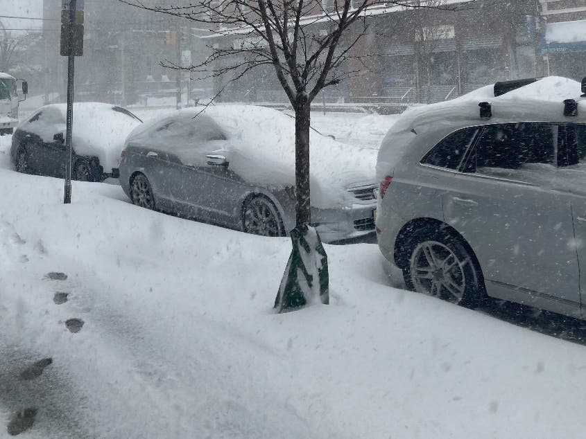 While the North Shore got much less snow than some inland locations, things are still a slippery mess in many cities and towns on Tuesday.