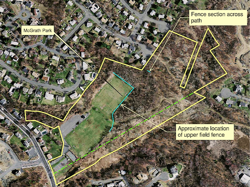 Wooded trails in the area of the upper soccer fields and playground at Salem's McGrath Park are off-limits Friday after elevated lead levels were found in the soil.