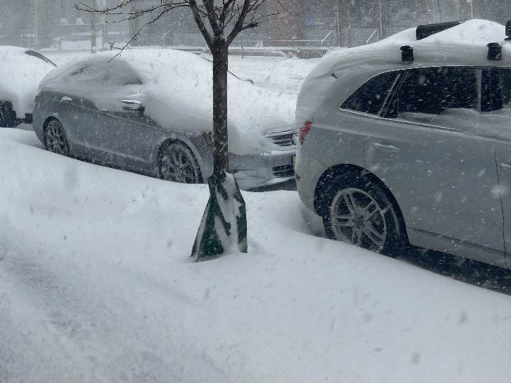 Crews will also work Monday night to remove snowbanks or push them back from intersections near Marblehead schools.