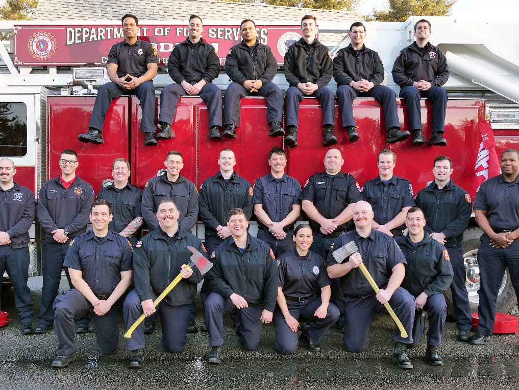 Jake Morris, Alex Elhert and Will Boardway completed the 10-week course involving firefighting and hazardous training materials.