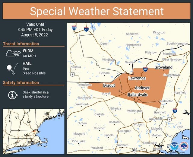 Merrimack Valley In Path Of Severe Friday Afternoon Storms | Andover ...