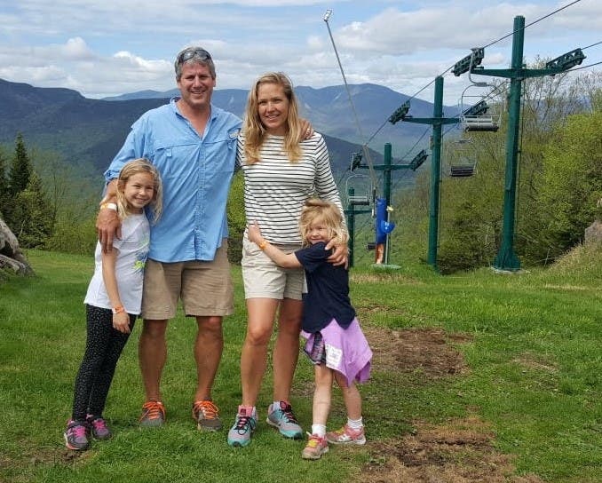 Marblehead resident Heather Walker, shown here with her family, raised more than $600,000 through the Heather Walker Fund for Glioblastoma Research at Dana-Farber Cancer Institute after being diagnosed with State 4 Glioblastoma.