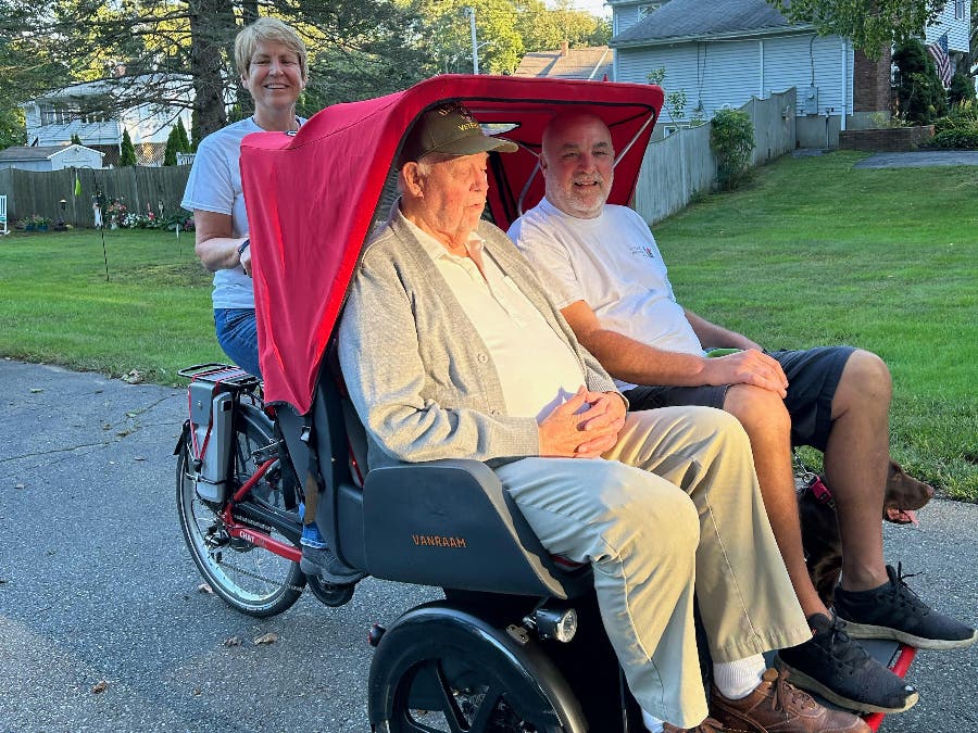 After three years of planning and fundraising, Peabody resident Carol White has purchased a trishaw aimed at helping aid senior mobility across the city.