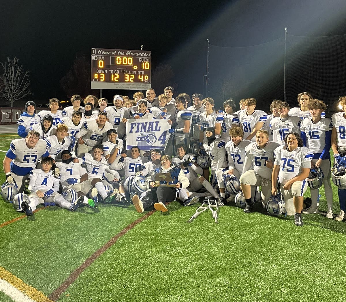 The Falcons are coming off a 10-0 victory against Dedham in the state quarterfinals last week.