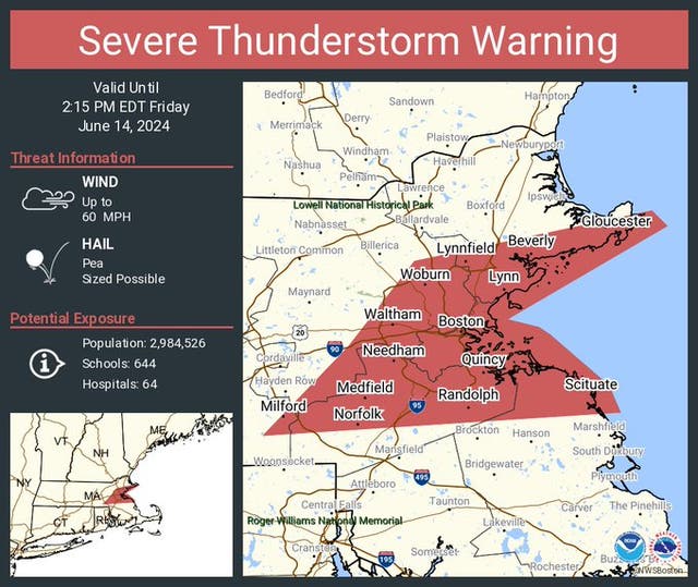North Shore, Greater Boston Severe Thunderstorm Warning | Salem, MA Patch