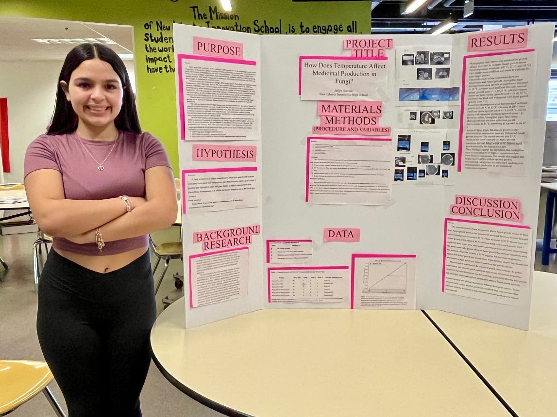 "I learned that science takes patience, problem-solving, and persistence. I also learned how important communication is, especially when presenting research to judges and answering questions." - New Liberty sophomore Jailyn Serrano