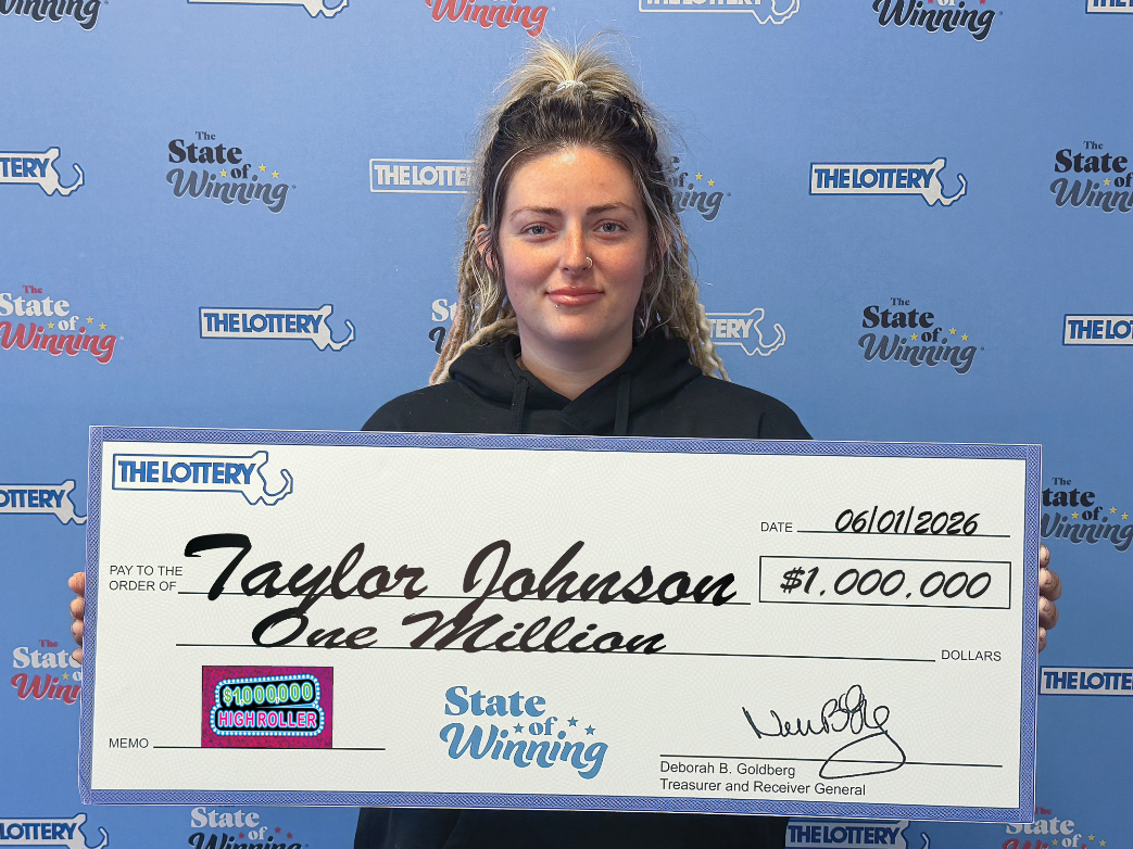 Taylor Johnson purchased her winning ticket at the Shell on Storey Avenue in Newburyport.