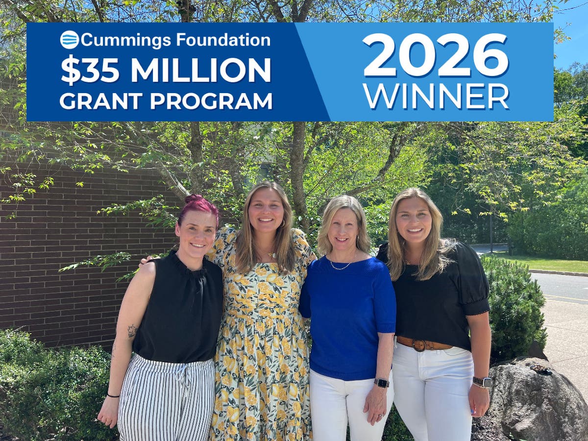 Lorigan Sudak, Director of Childcare & Educational Operations, Greater Beverly YMCA; Catherine Barrett, Director of Grants; Abigail Berger and Maggie Berger, Summer Literacy Program Co-Directors.