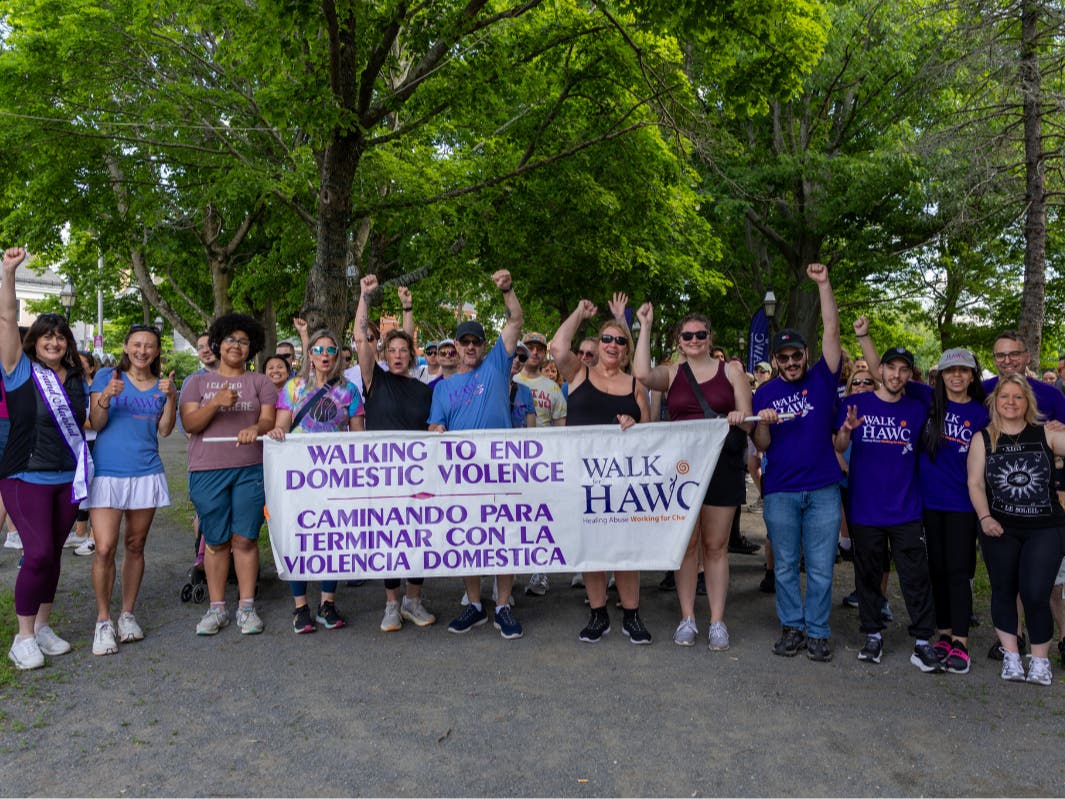 HAWC said the money raised will help sustain its free and confidential services for people affected by domestic abuse.