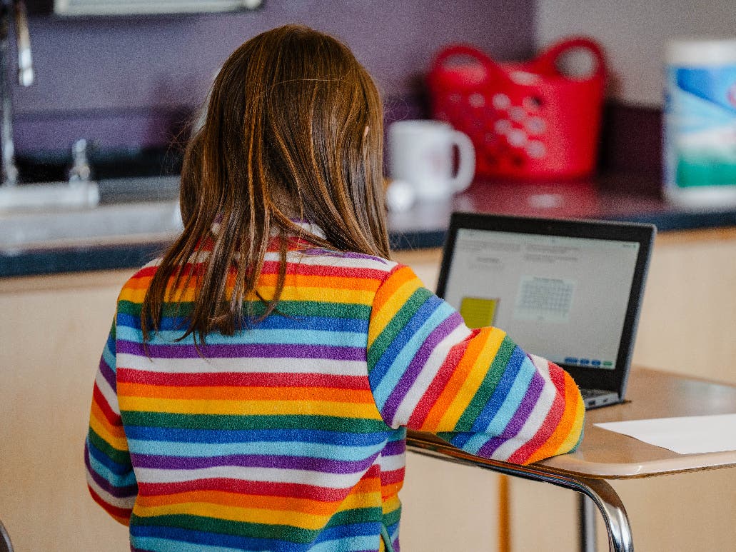 A Somerville student takes the annual Massachusetts Comprehensive Assessment System test.