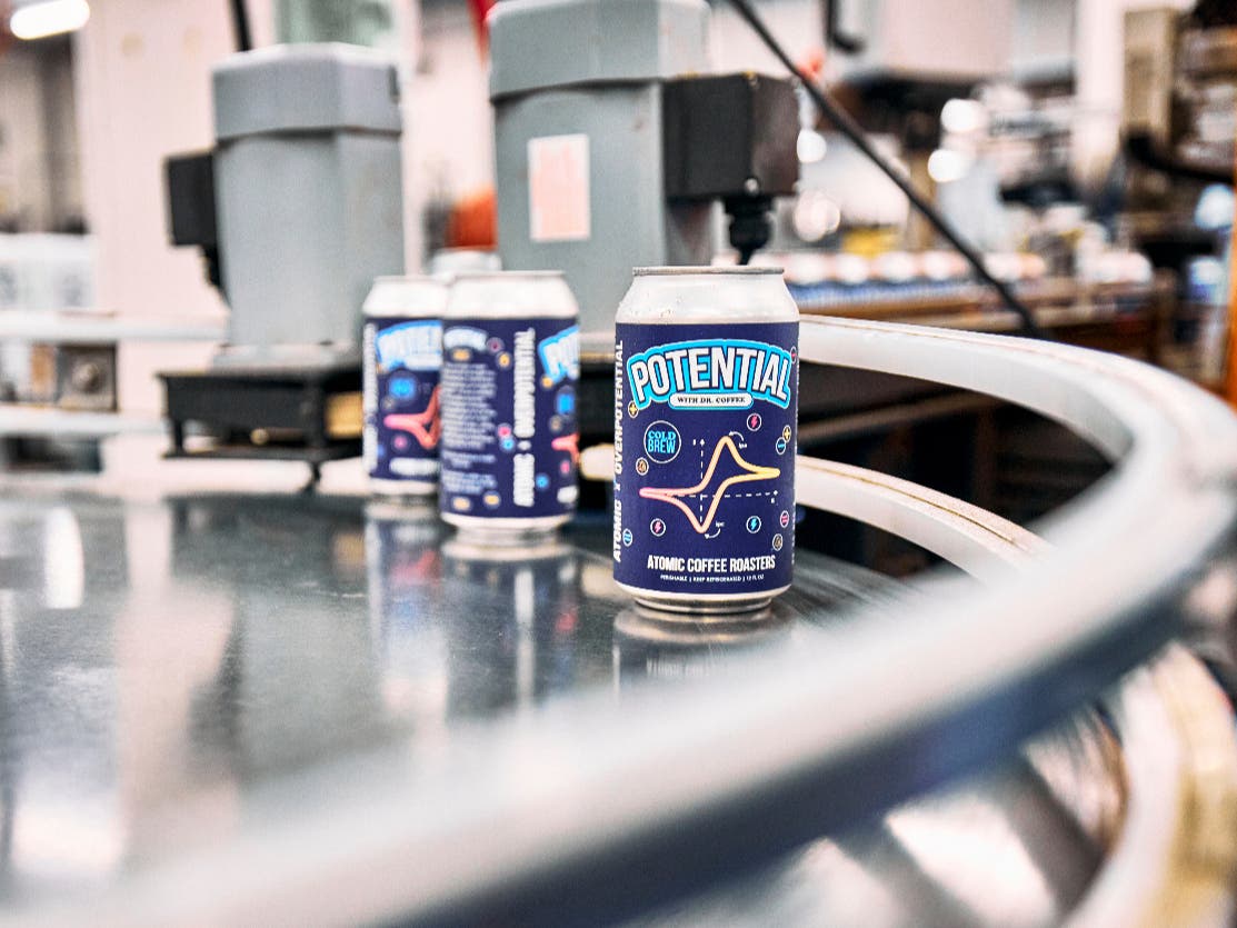 On the way to the canning line, the coffee passes through Overpotential's reactor, which the company said uses electricity to bring the coffee's natural fruit and sweetness back to the surface.