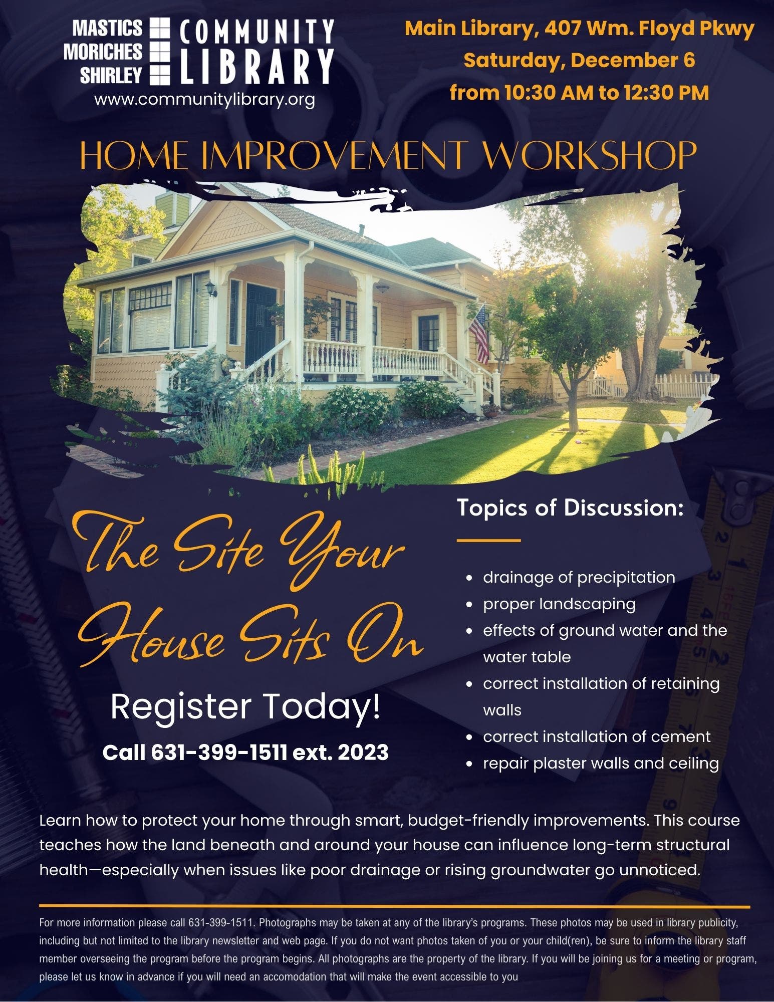 Home Improvement Workshop: The Site Your House Sits On