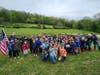 Happy fisherfolk and families at close of Woodbury Firefighters annual free fishing event for kids May 9th, 2026.