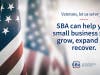Veterans, let the SBA serve you.
