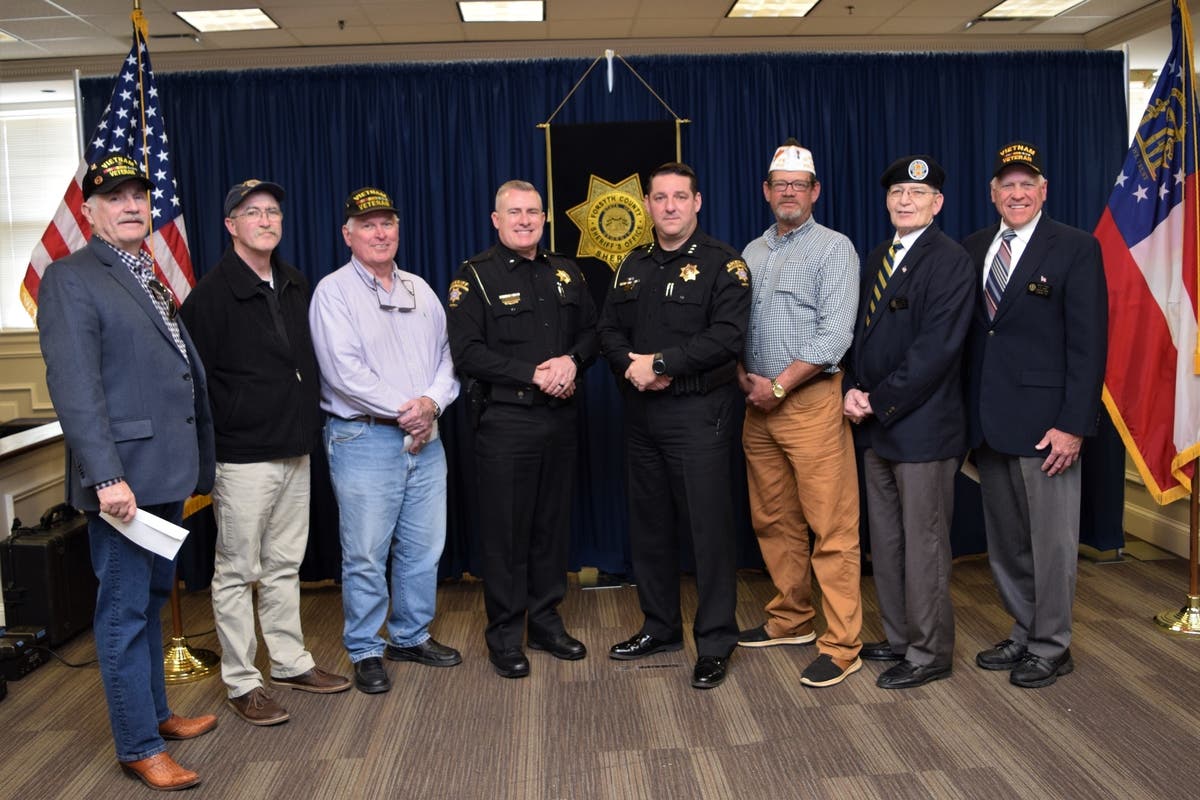 Forsyth County’s Veterans Organizations joined together to donate $3,000 to the Sheriff’s Office B.A.D.G.E.​ program.
