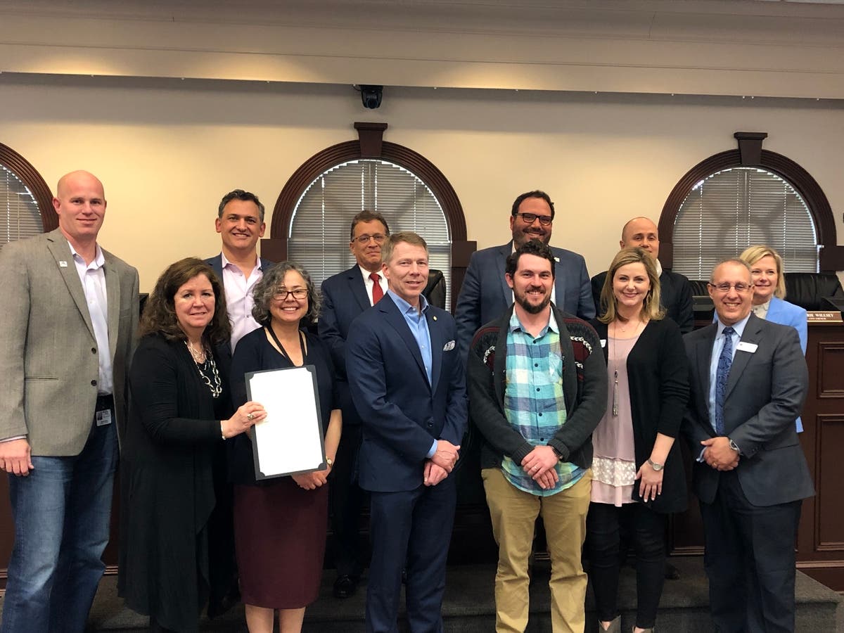 A proclamation was presented March 11 to city staff, STAR House Foundation and the Ed Isakson/Alpharetta Family YMCA.