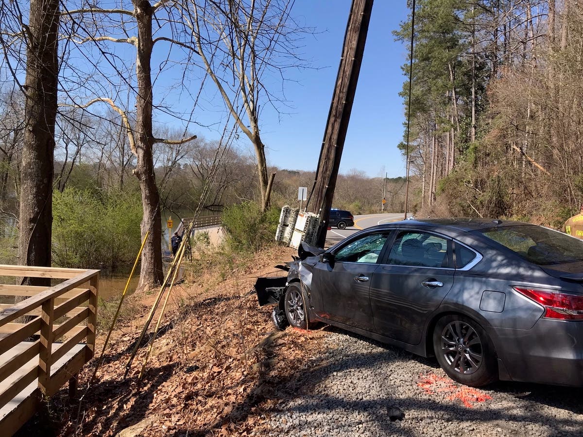 Two people have been hit by a car outside of Chattahoochee Nature Center this morning.