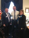 Commissioners Dennis Brown and Cindy Jones Mills meet with Rep. Doug Collins.