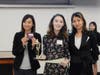 Isabella Newstead and fellow competitors celebrate the wins at the Japan Academic Challenge.