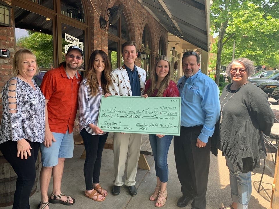 The Cherry Street Beer Fest and Family Festival last month raised $20,000 for the Humane Society of Forsyth County. 
