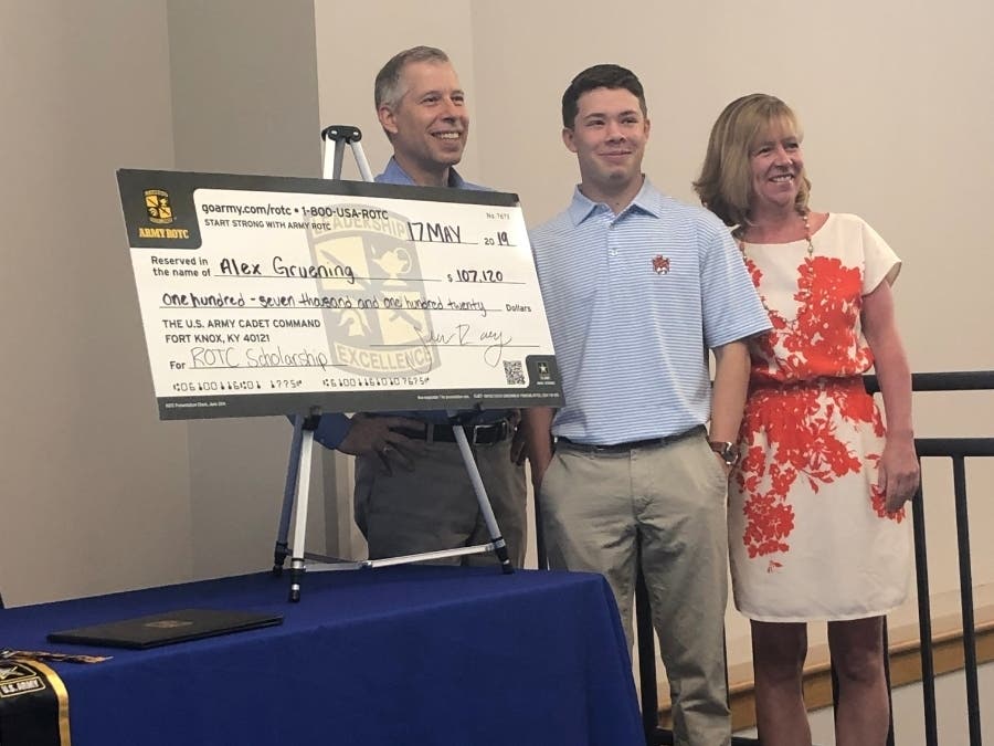 Alex Gruenig is the recipient of a highly competitive full four-year ROTC Scholarship from the United States Army. 