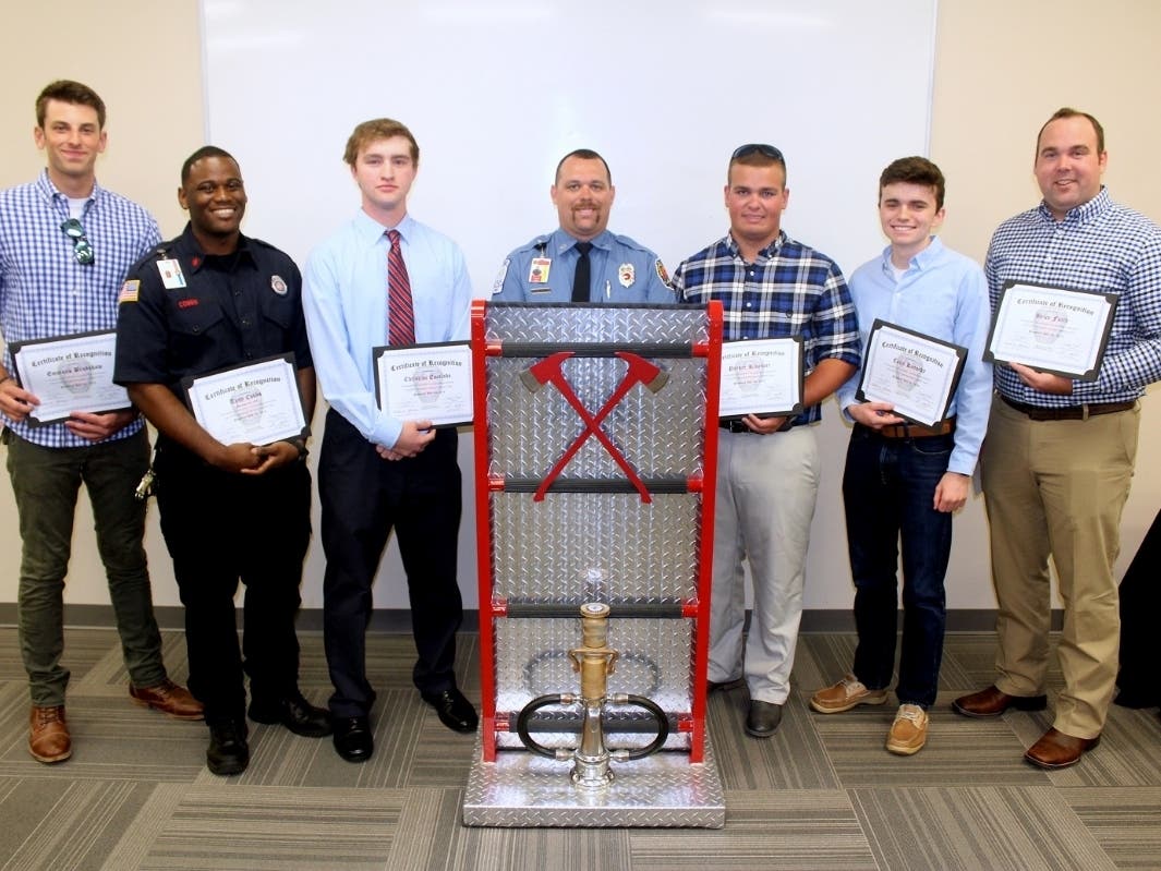 Nine volunteer firefighters recently graduated from the Cherokee Fire training program.