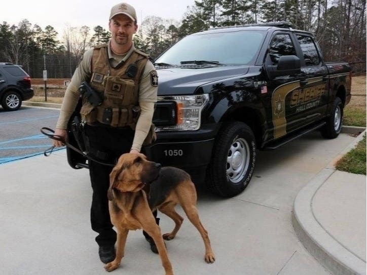 Gus was due to retire this year with his handler Deputy Jeremy Prickett, but died suddenly on Aug. 13. 