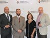 Guillermo Sanabia, WellStar Health System; Neil Blackman, Corblu Ecology Group; Cristal Stancil; and Jimmy Eley, City of Woodstock Fire Department. Both Sanabia and Eley received the Cristal Stancil Leadership Award.