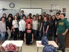 Students pose for a photo after completing their service project.