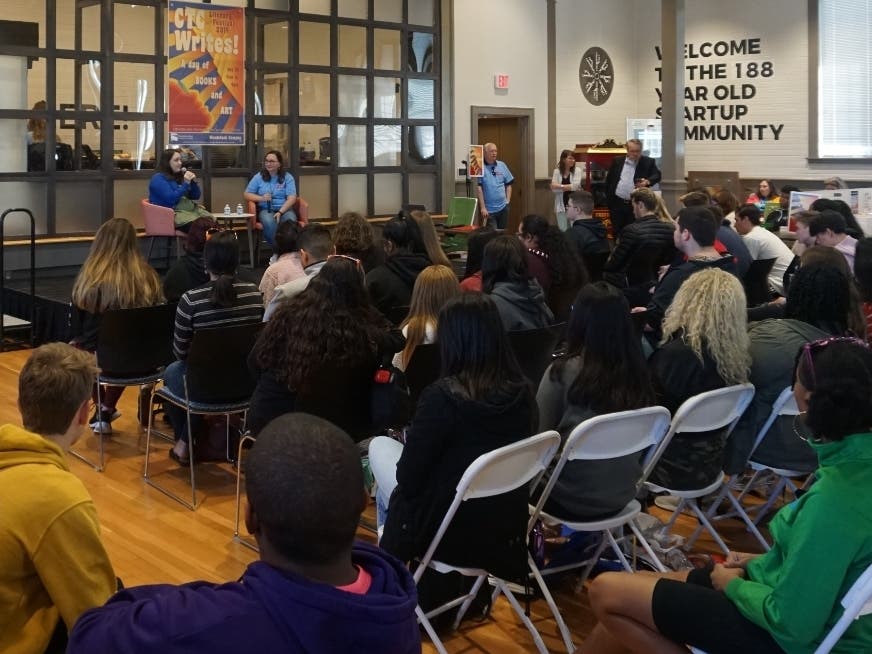 Chattahoochee Tech welcomed nearly 100 students from River Ridge High School at the college’s Woodstock Campus for the 2019 “CTC Writes! Literary Festival.”