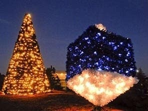 Festivities start at 6 p.m. with Christmas and holiday songs by local elementary school choruses.
