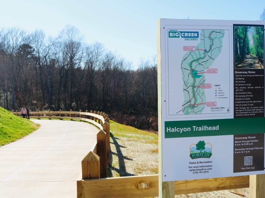 Public access to the Big Creek Greenway is open daily at 6265 Cortland Walk. 