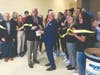 Cherokee HS Principal Todd Miller, left, and MUST Ministries President & CEO Dr. Dwight “Ike” Reighard cut the ribbon.