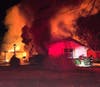 Cherokee County 911 received a call about a back porch on fire near Hickory Flat.