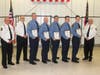 Attending were, from left, Cherokee County Fire Chief, Tim Prather, Assistant Fire Chief, Eddie Robinson, Battalion Chief, Clay Cloud, Capt. Matthew Richter, Lt. Jon Villalobos, Lt. Michael Sims, Sgt. David Jones III and Operations Chief, Shane West.