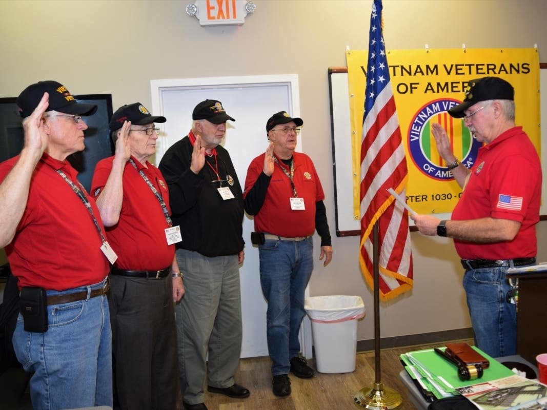 The Cumming Chapter 1030 of the Vietnam Veterans of America new leadership team was sworn in March 3.