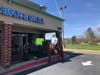 A customer at Catch 22 Bar and Grill in Canton came to pick up their order on horseback.