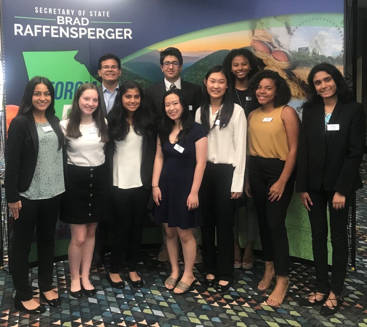 Student Leadership Johns Creek won the Secretary of State Ambassadors State District 6 title for the third consecutive year and came in second overall in the statewide competition.