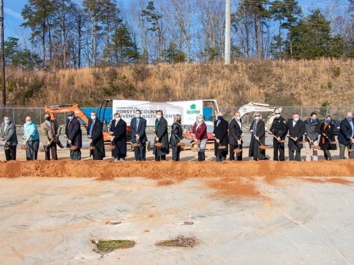 Ground was broken on Thursday for a new Forsyth County Juvenile Justice Center that will replace the current facility.