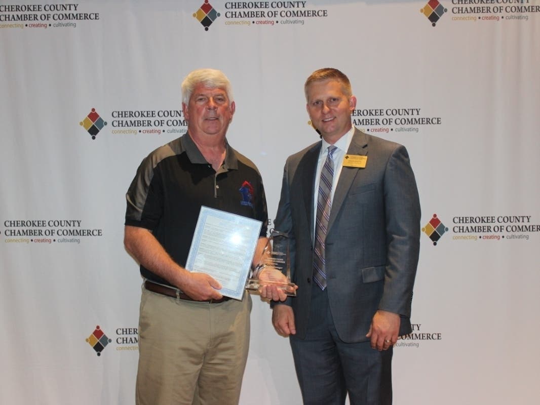 The Cherokee County Chamber of Commerce has named Jim Lindenmayer as the 46th recipient of the First Citizen of Cherokee County Award.