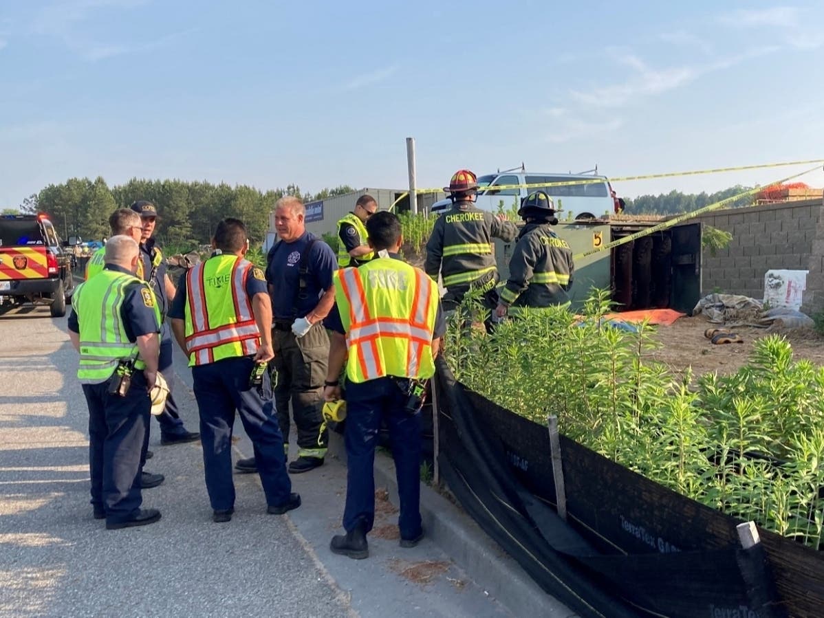 One man is in critical condition after his entire body was burned from being electrocuted while working at a Canton construction site.